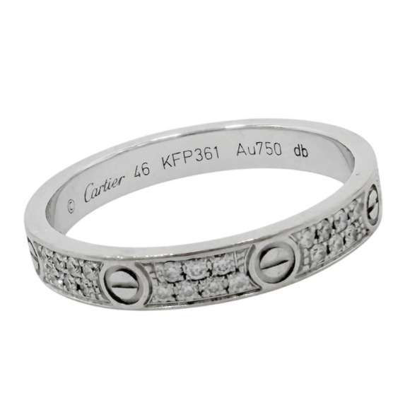 Cartier Jewelry - CARTIER 18k Silver Diamond Love Ring